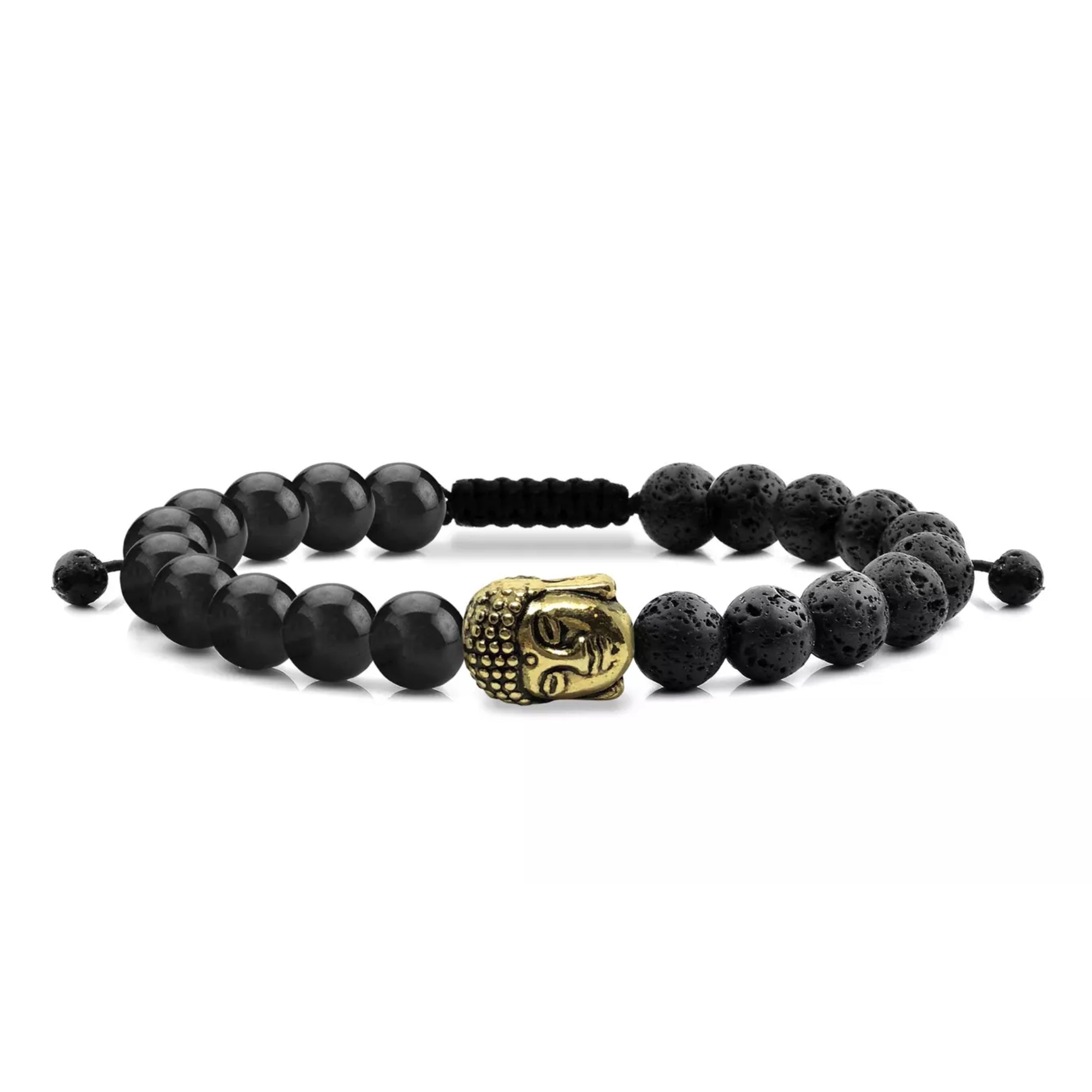 Men's Natural Stone Buddha Bracelet by Akor