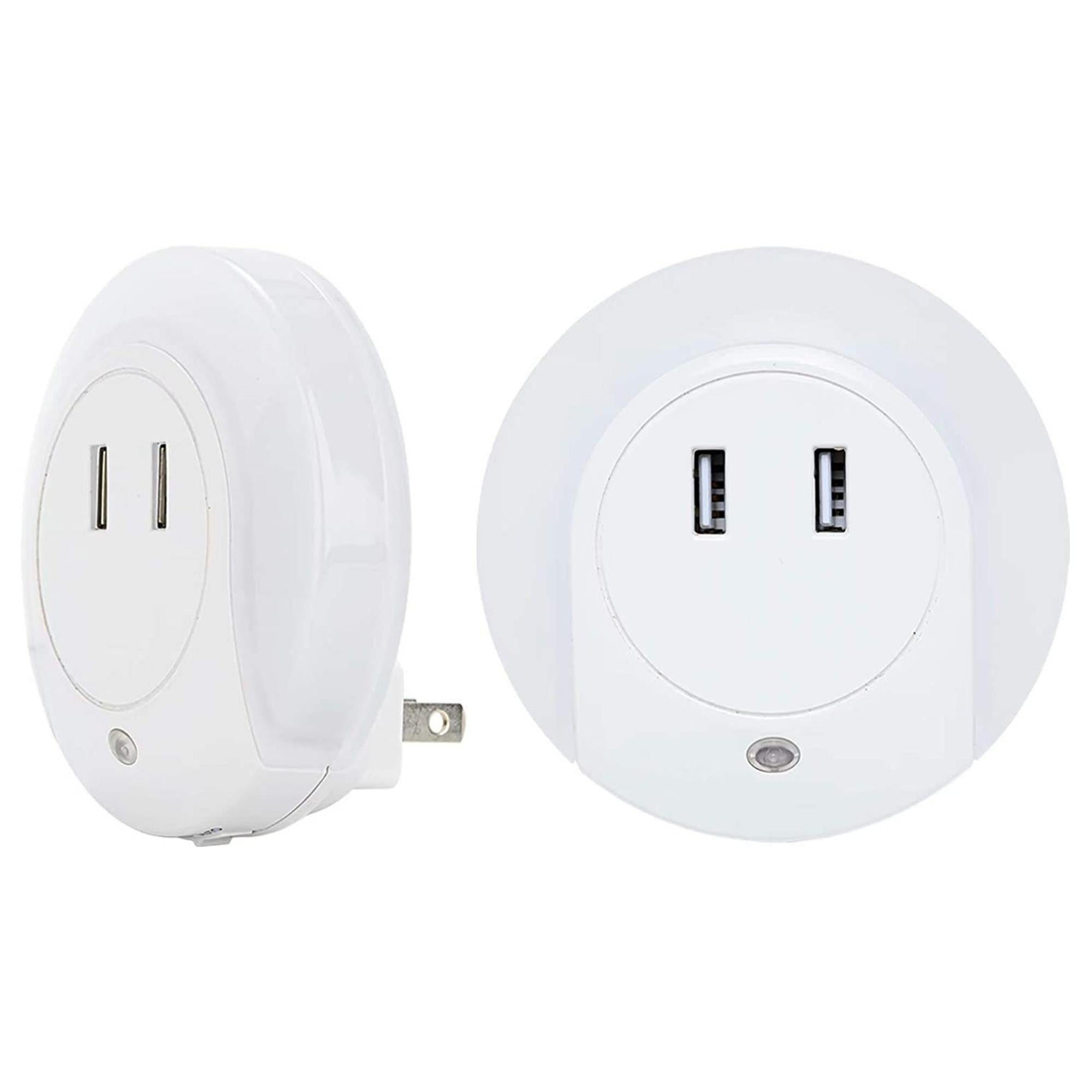 LED Night Light Dual USB Outlets