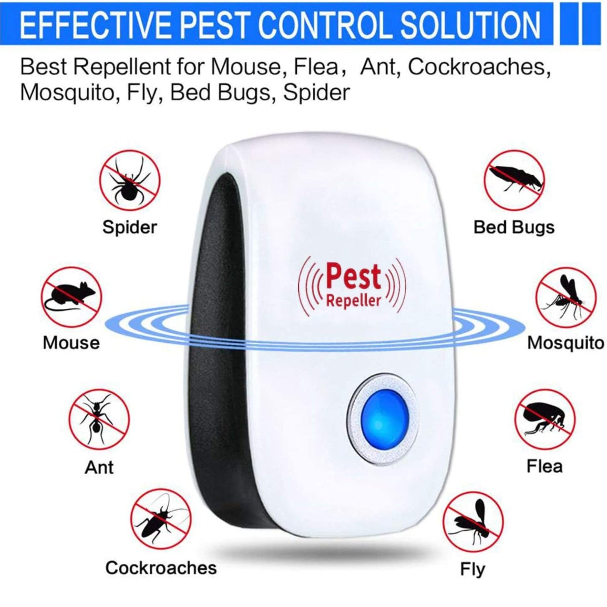 6-Pack Electronic Pest Control Ultrasonic Repeller