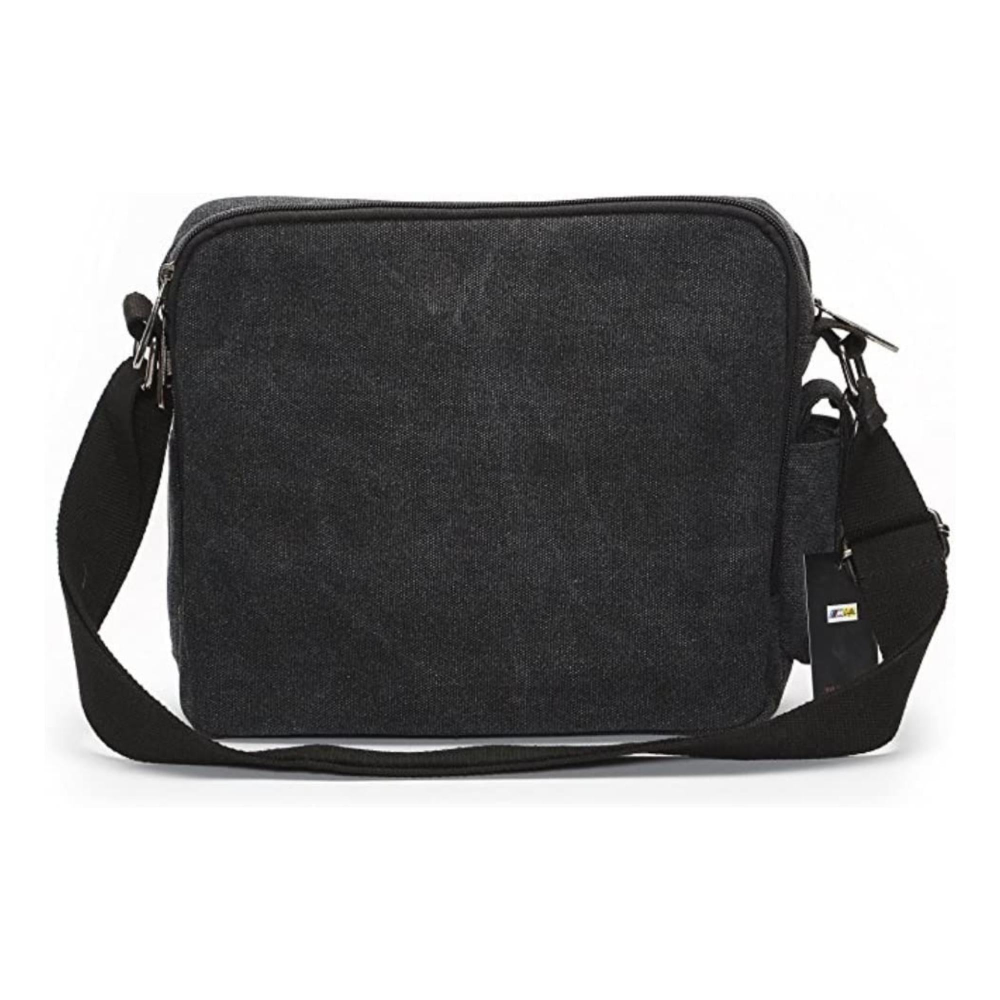 Men's Multifunctional Canvas Messenger Handbag Outdoor Sports Over Shoulder Crossbody Side Bag