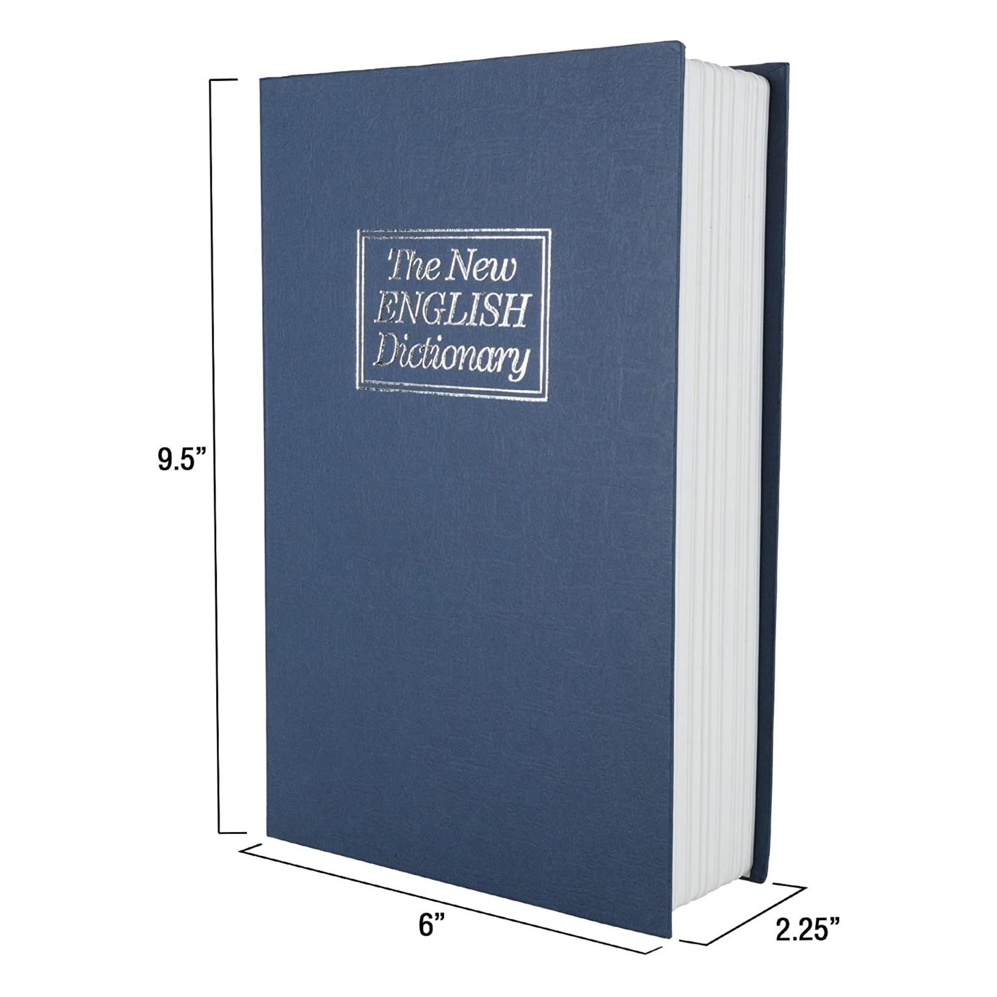 Large The New English Dictionary Faux Book - Diversion Metal Safe with Lock and Two Keys