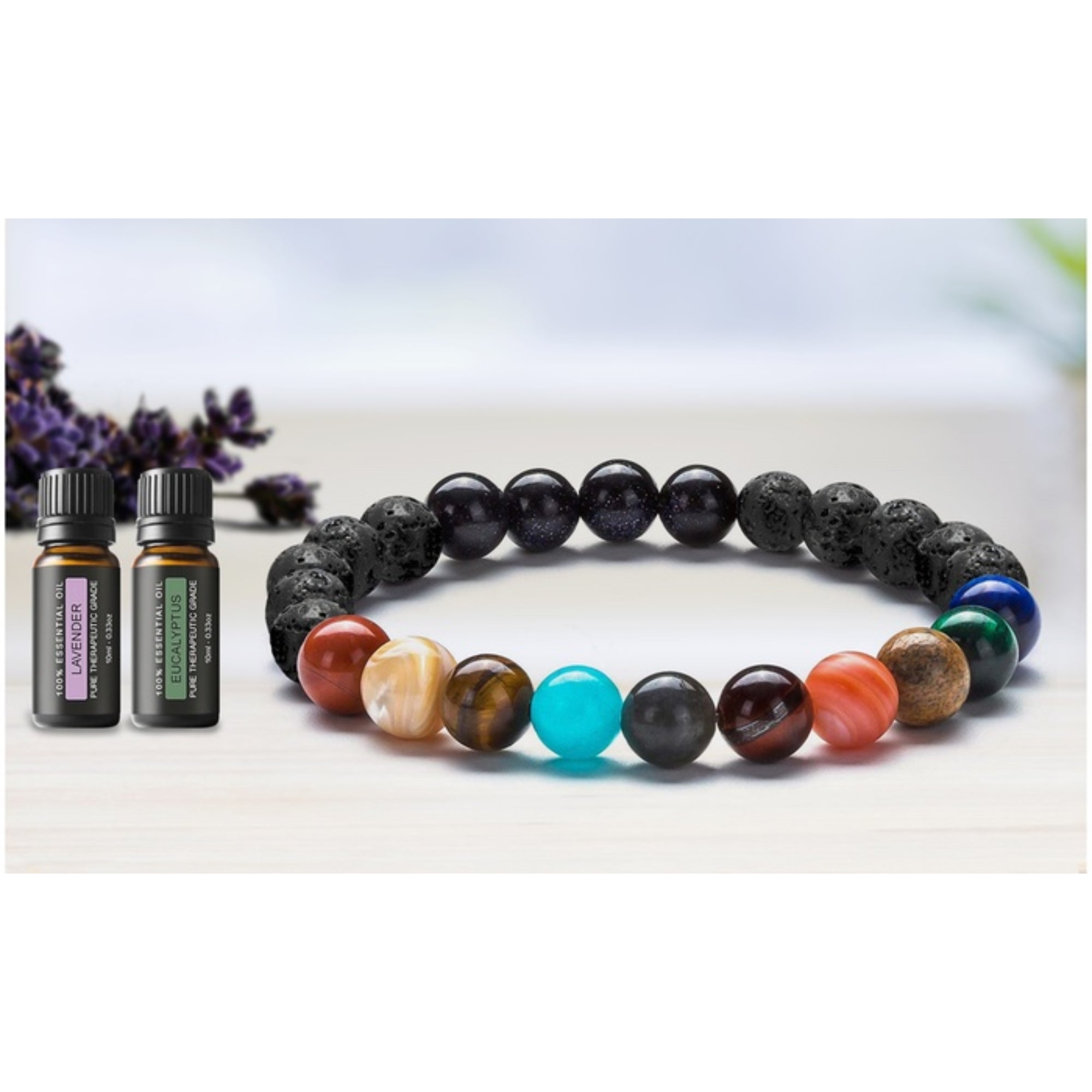 Aromatherapy Galaxy Lava Stone Diffuser Bracelet with Optional Essential Oils
