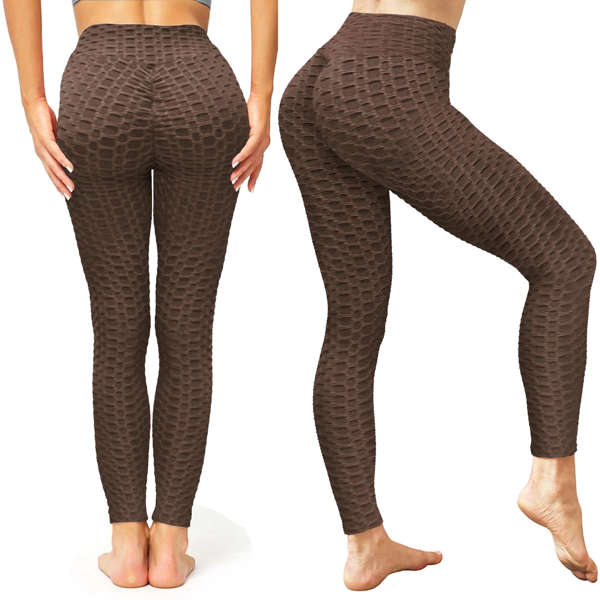 Women's Ruched High-Waist Leggings for Tummy Control & Yoga