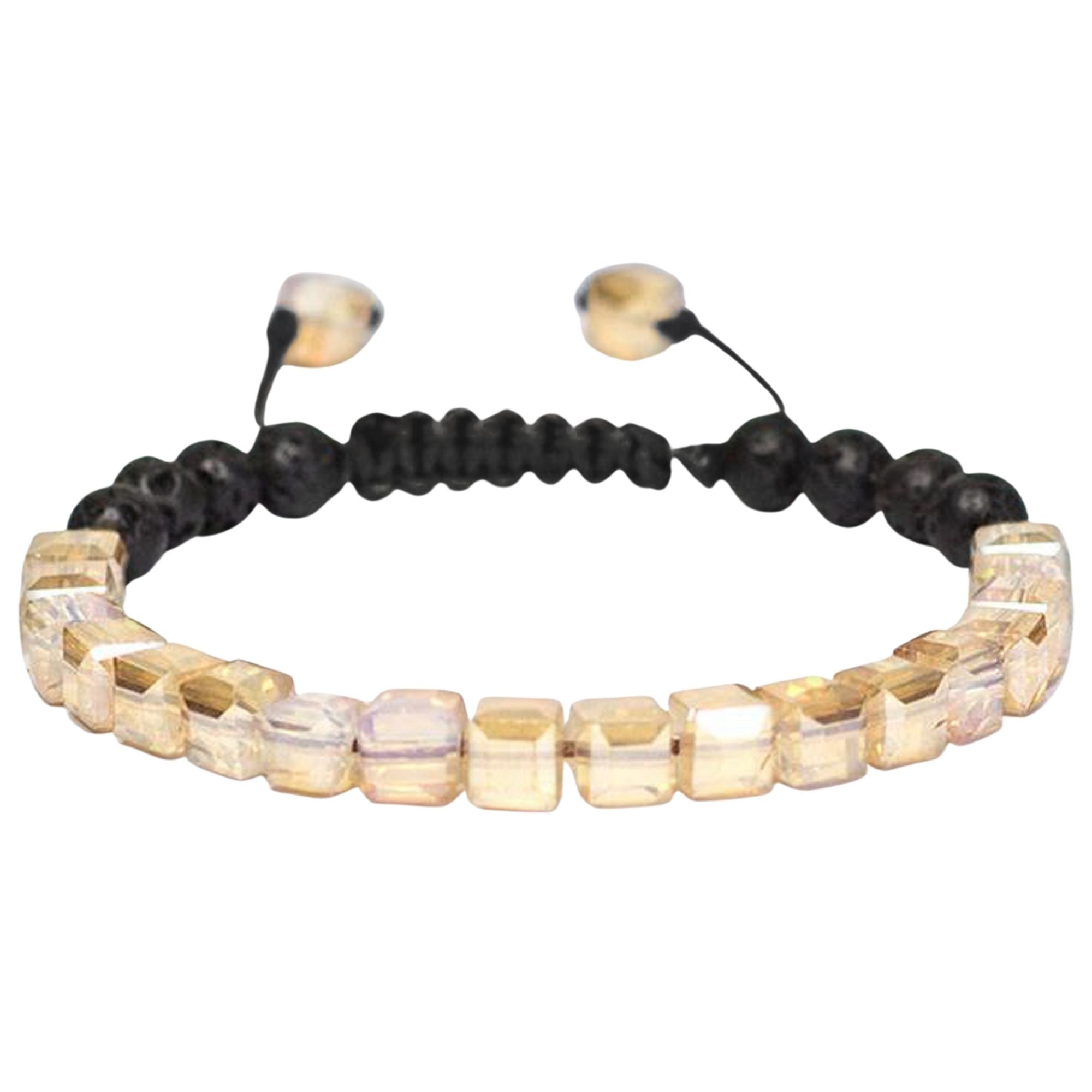 Lava Stone Glass Diffuser Bracelet with Optional Essential Oils