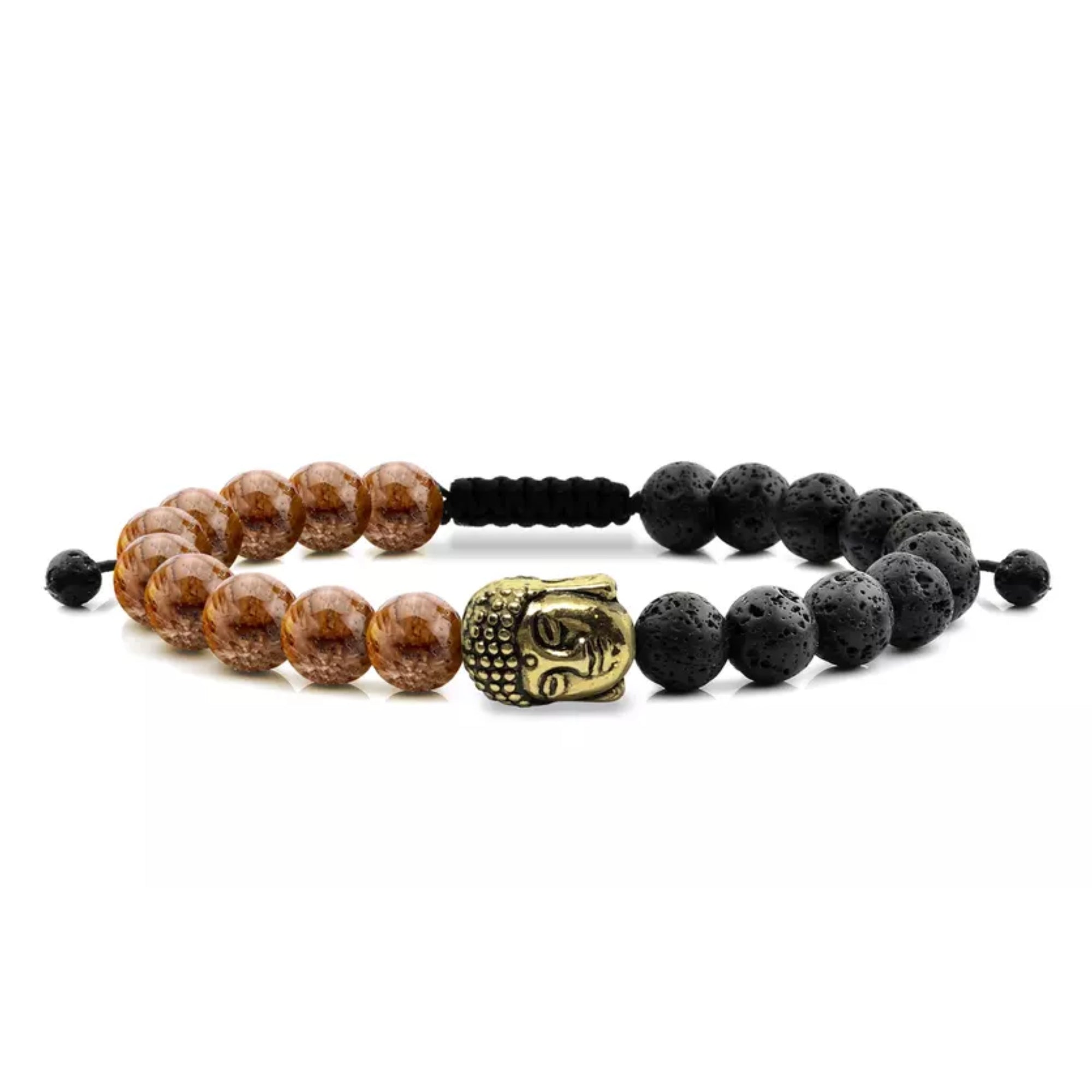 Men's Natural Stone Buddha Bracelet by Akor