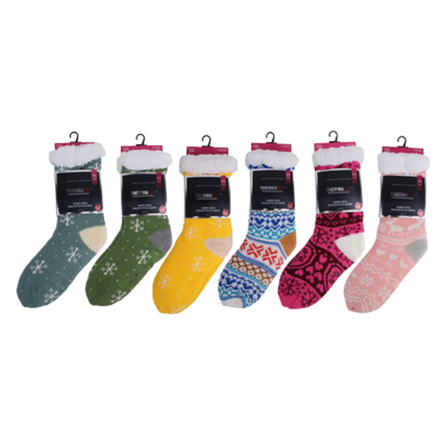 6-Piece Sherpa Socks Assorted