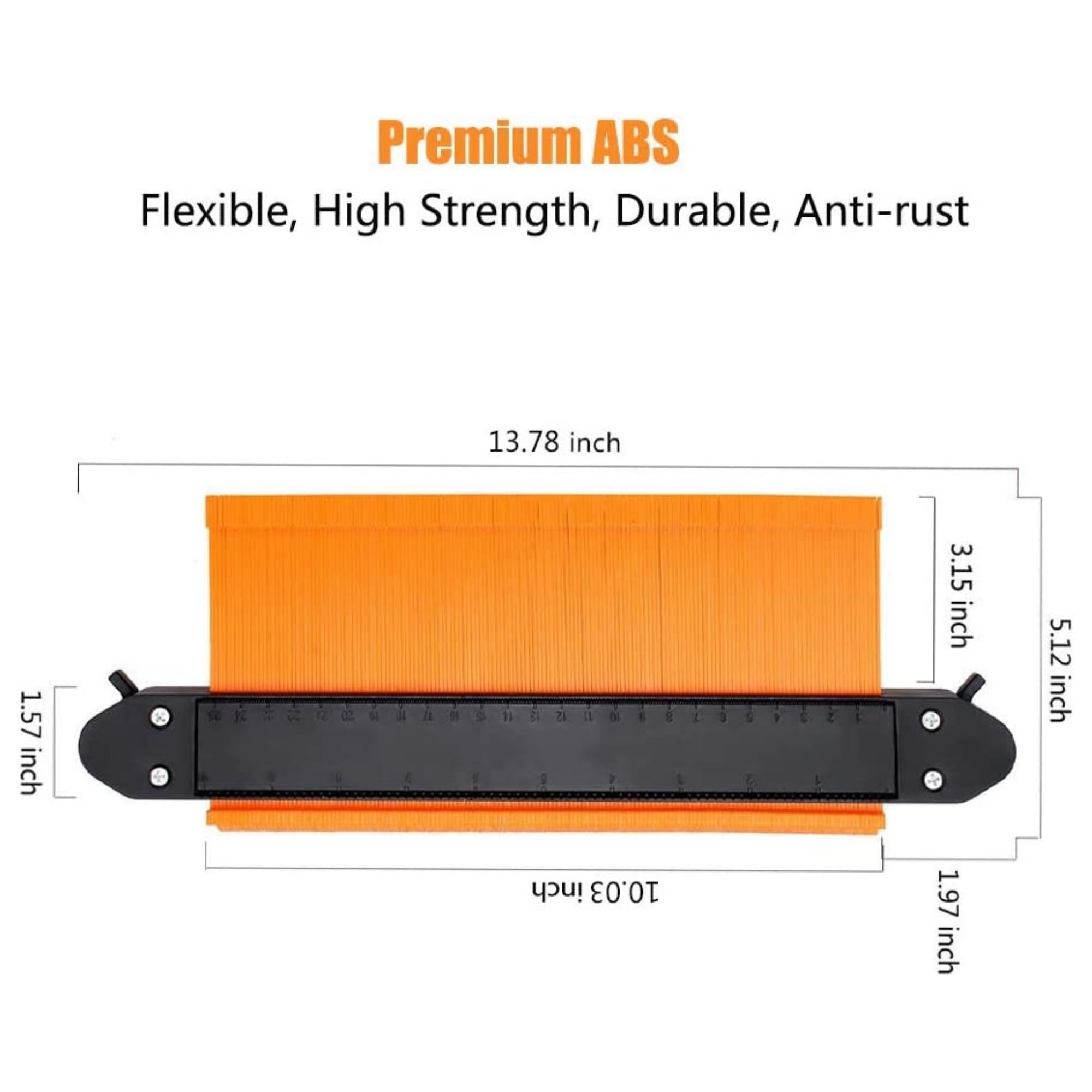 Contour Gauge Profile Tool - 10 Inch Shape Duplicator with Lock