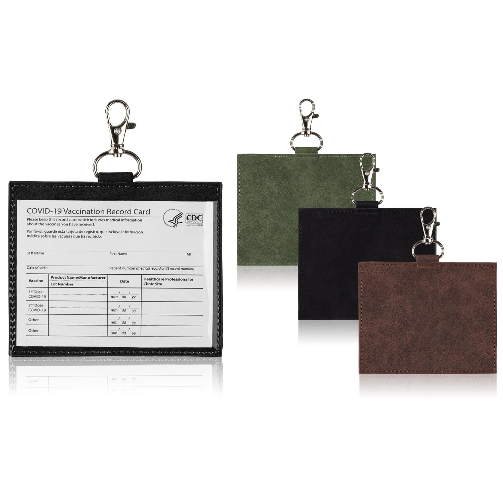 CDC Vaccination Card Protector with Hook (3-Pack)
