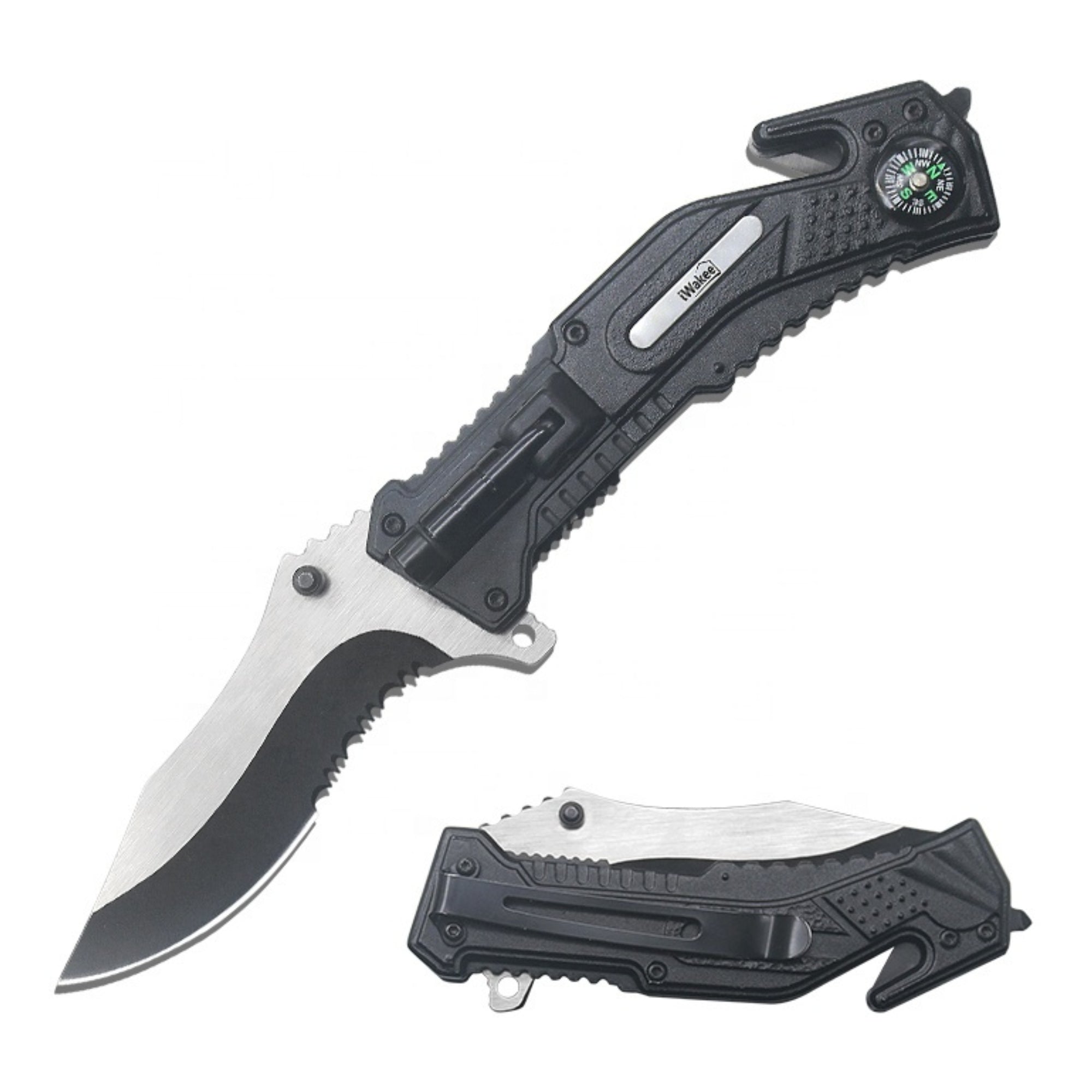 Pocket Knife with Clip Folding Knife Tactical Knife ( 5-in-1 )