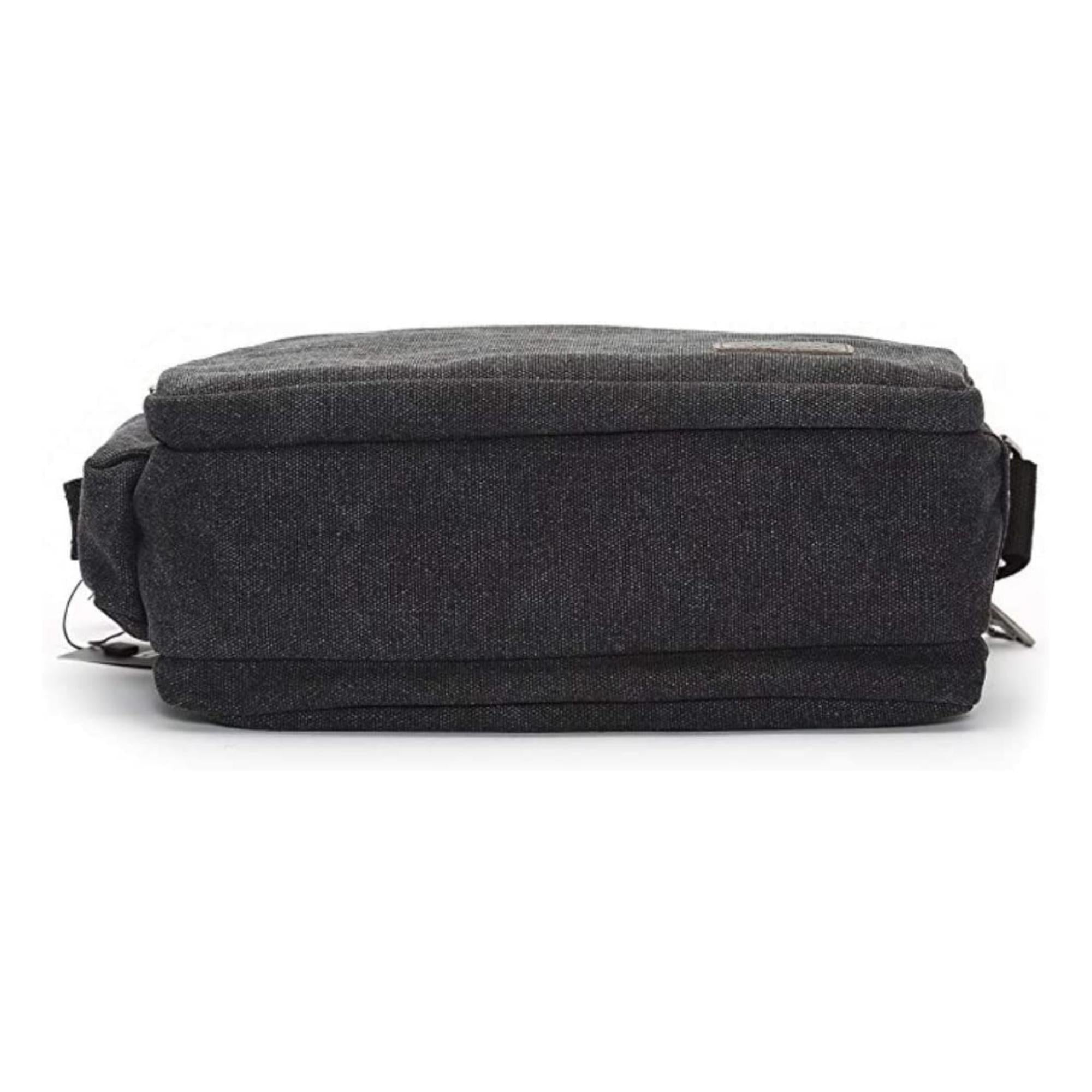 Men's Multifunctional Canvas Messenger Handbag Outdoor Sports Over Shoulder Crossbody Side Bag