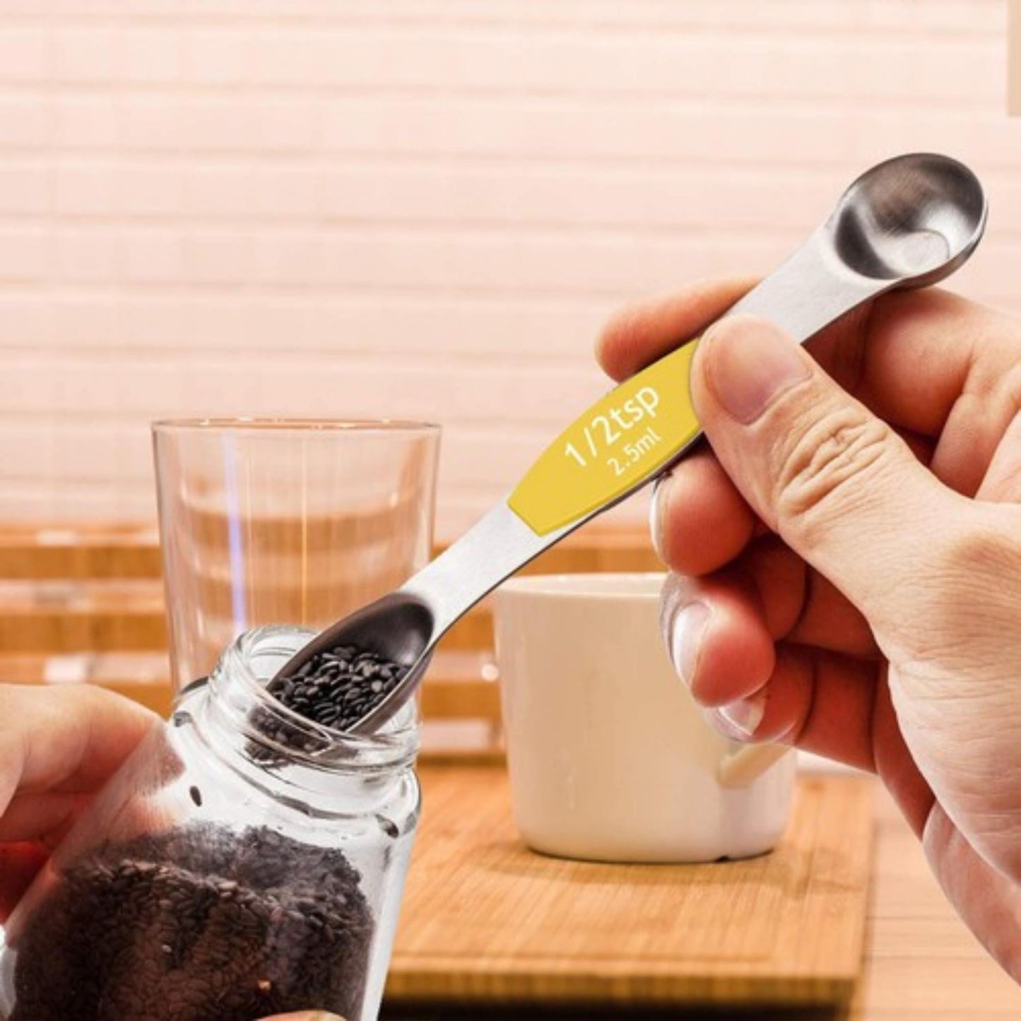 Stainless Steel Magnetic Measuring Spoons (Set of 7)