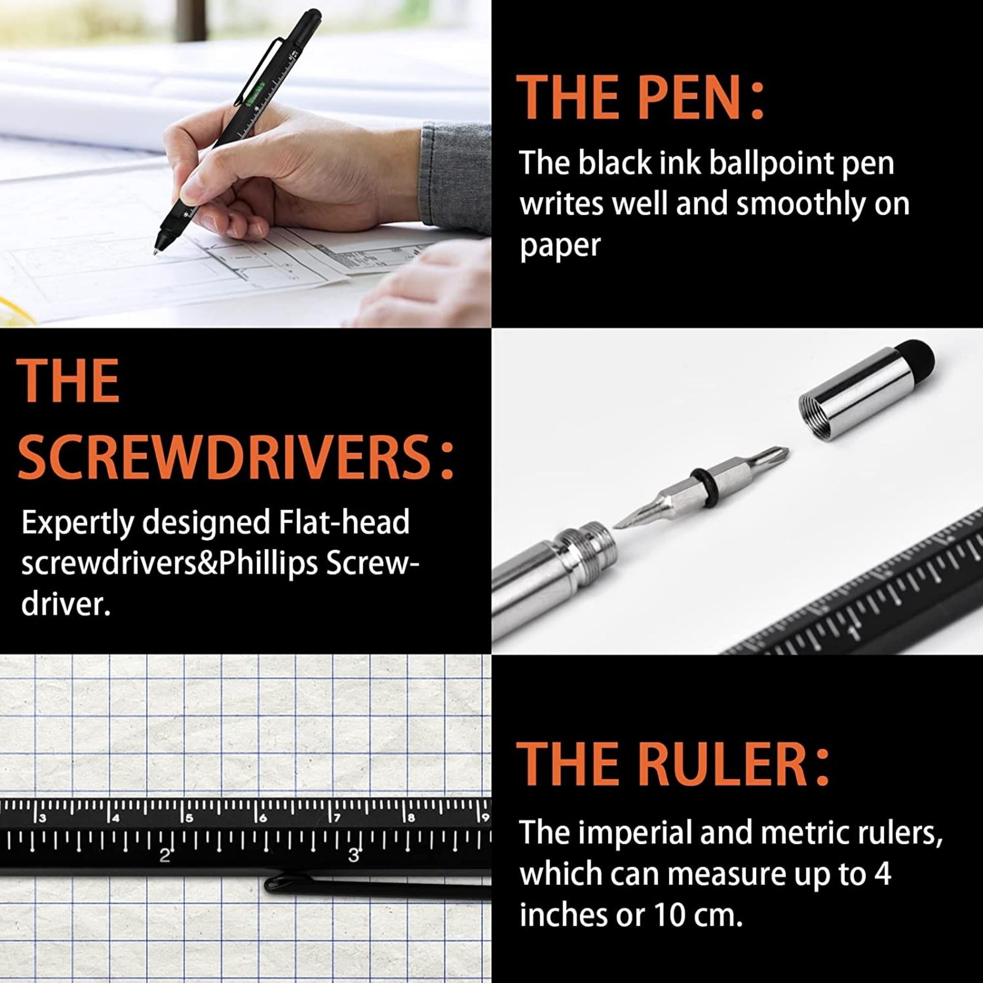 Multi-Tool 2-Piece Pen Set with LED Light