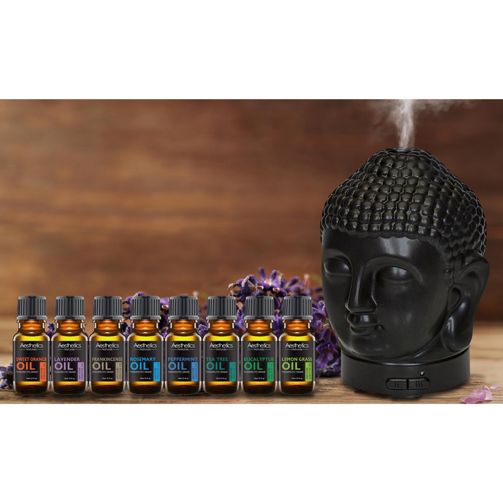 Ultrasonic Cool-Mist Aroma Diffuser with Optional Oils
