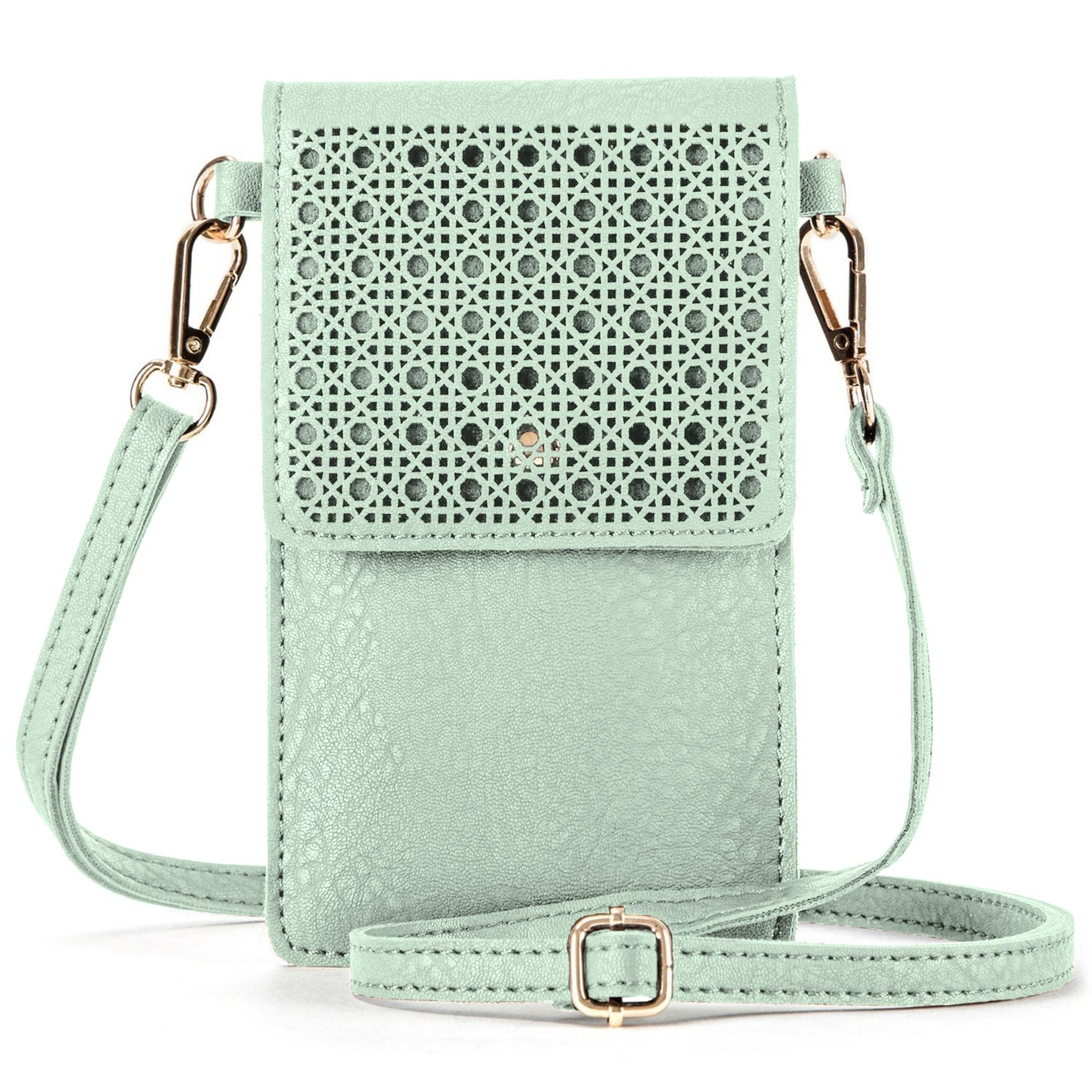 SoHo Faux Leather Cross Body Cellphone Bag