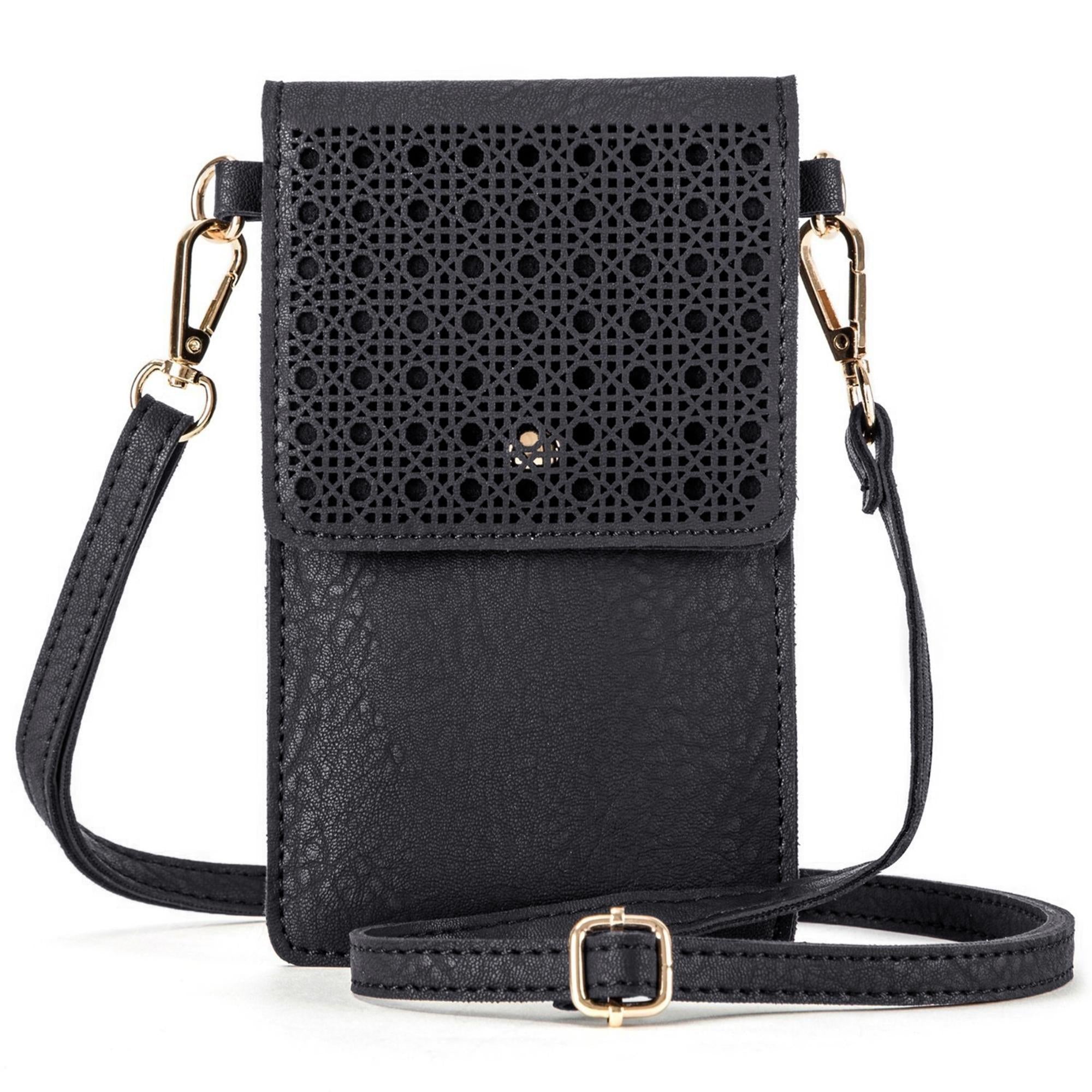 SoHo Faux Leather Cross Body Cellphone Bag