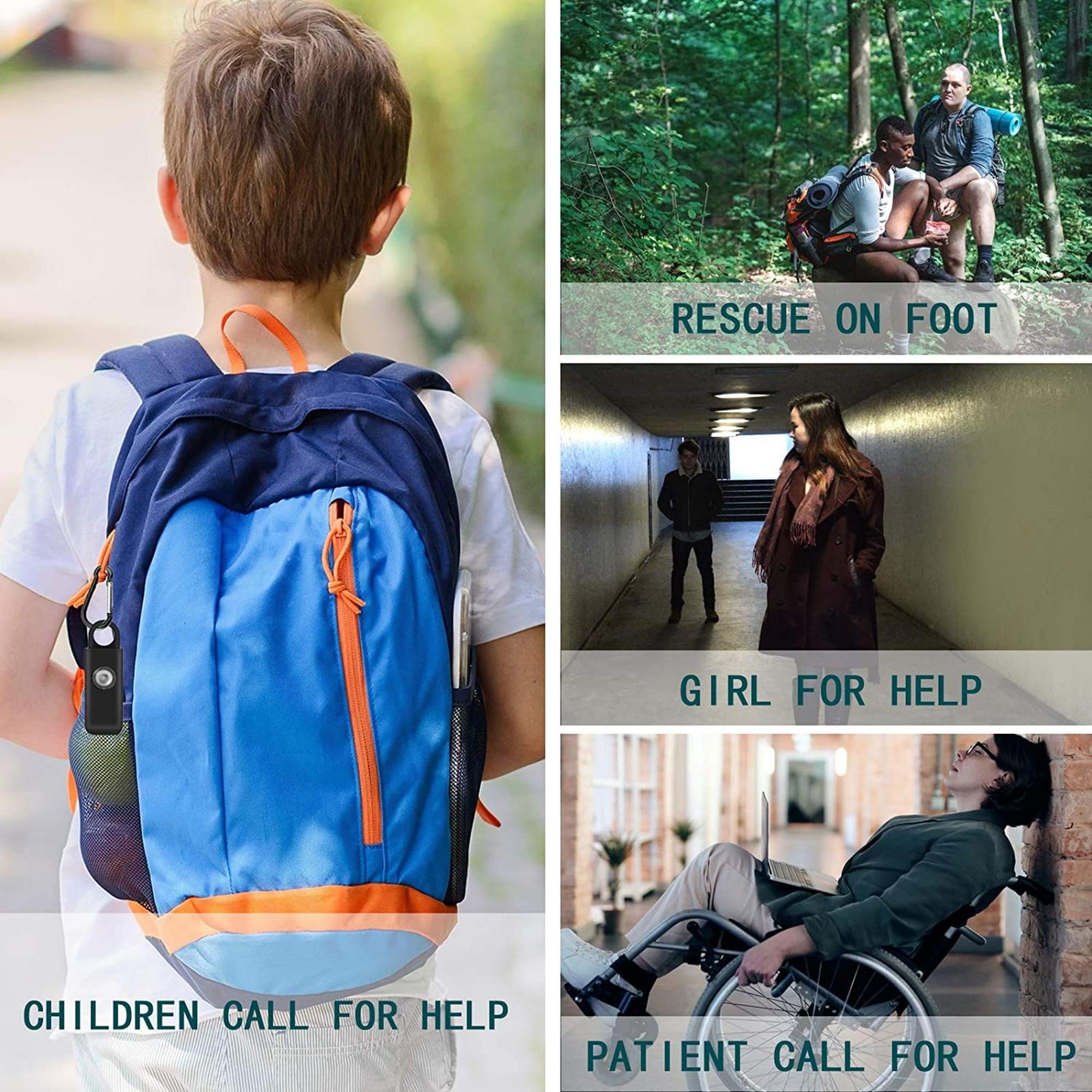 Personal Safety Alarm with Strobe Light and Key Chain