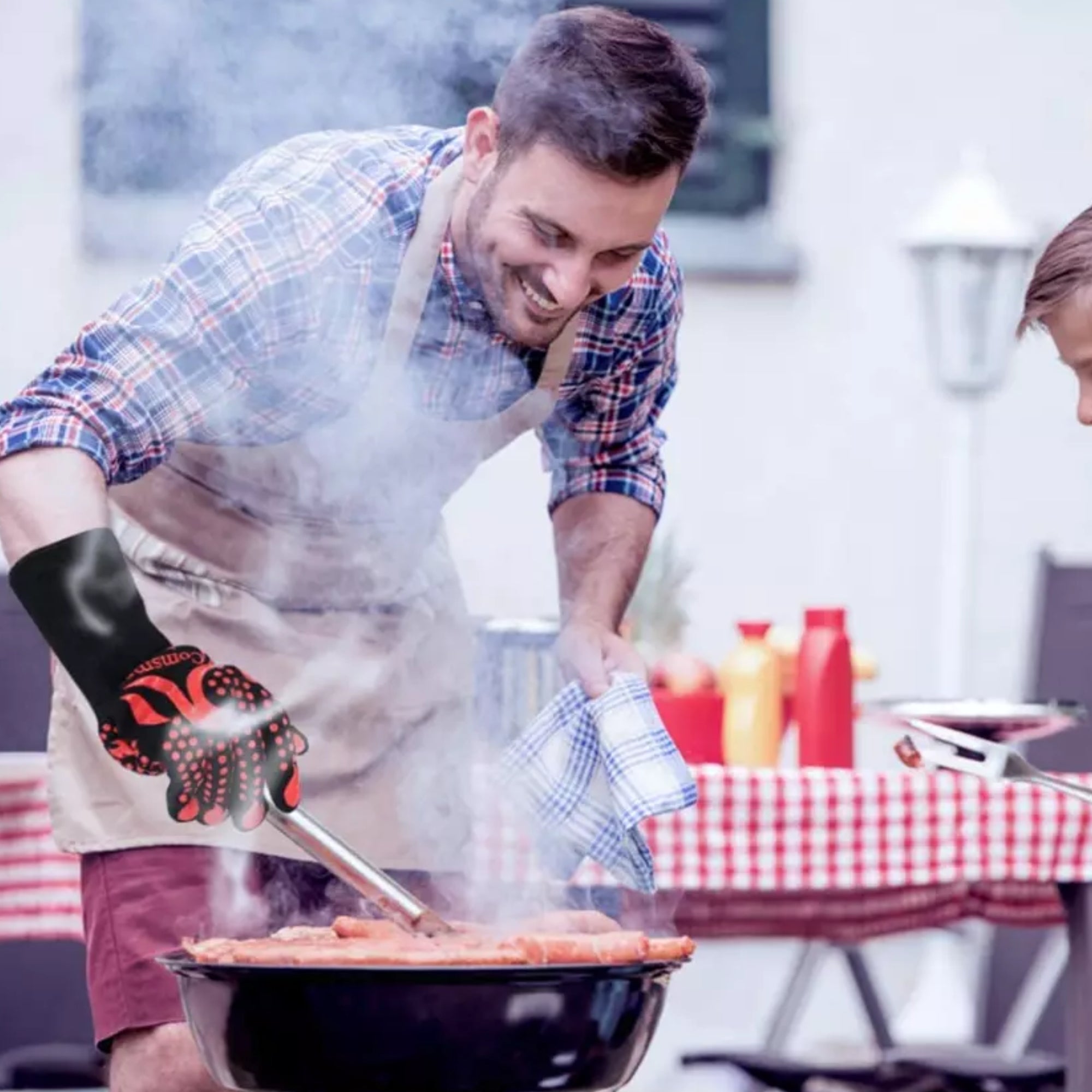 Heat Resistant Washable Non-Slip Grilling Gloves