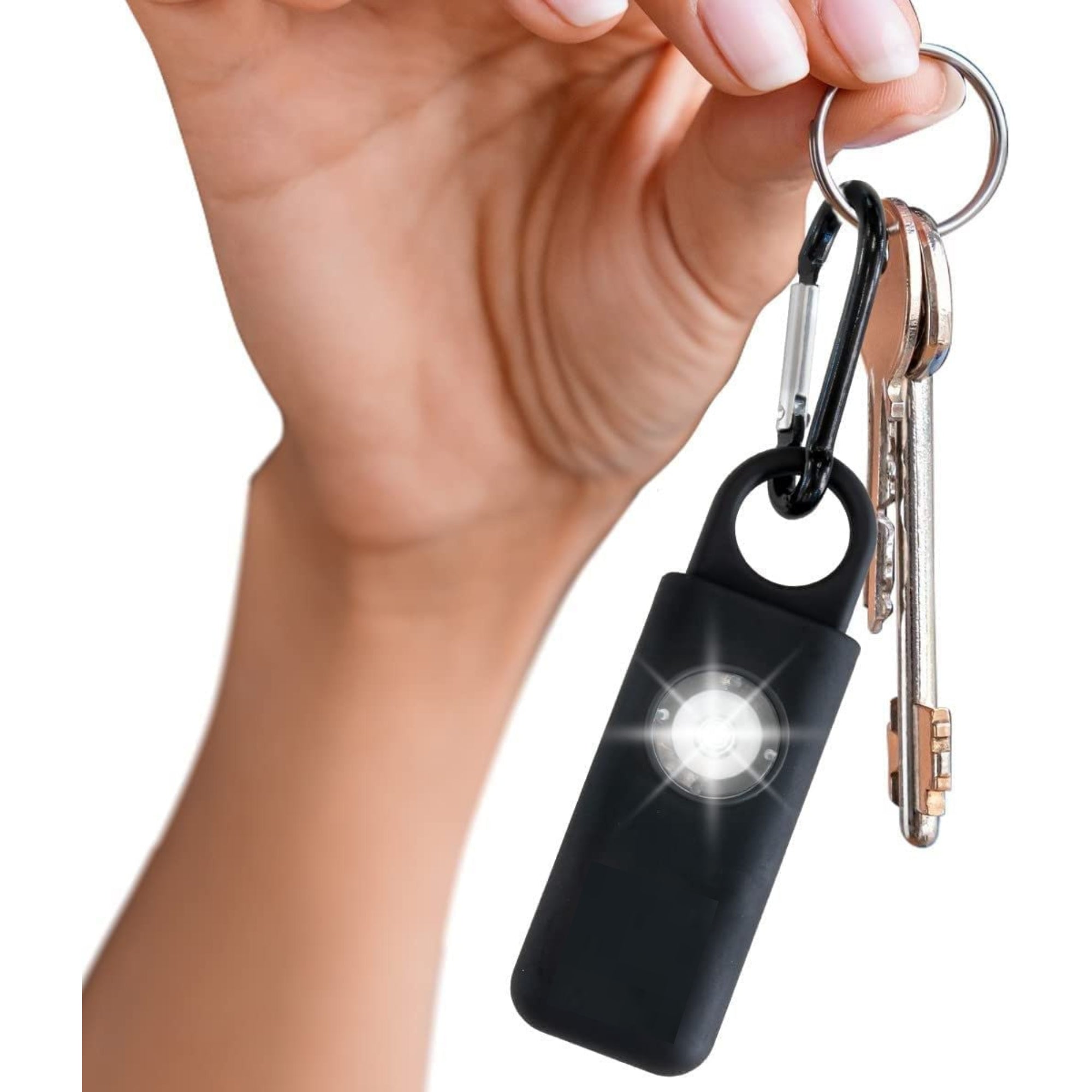 Rechargeable Self-Defense Alarm with High-Decibels and Strobing Light