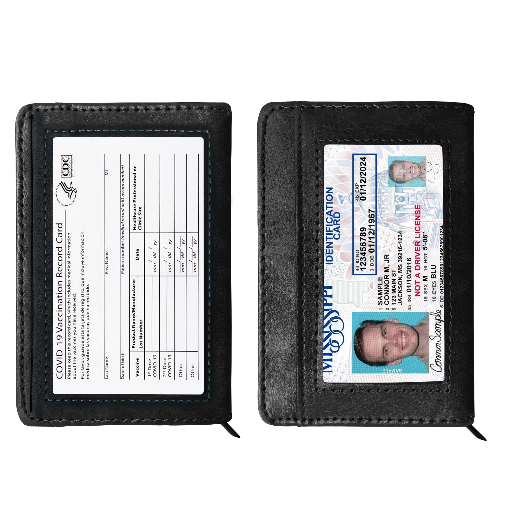 RFID-Blocking Slim Faux Leather Wallet