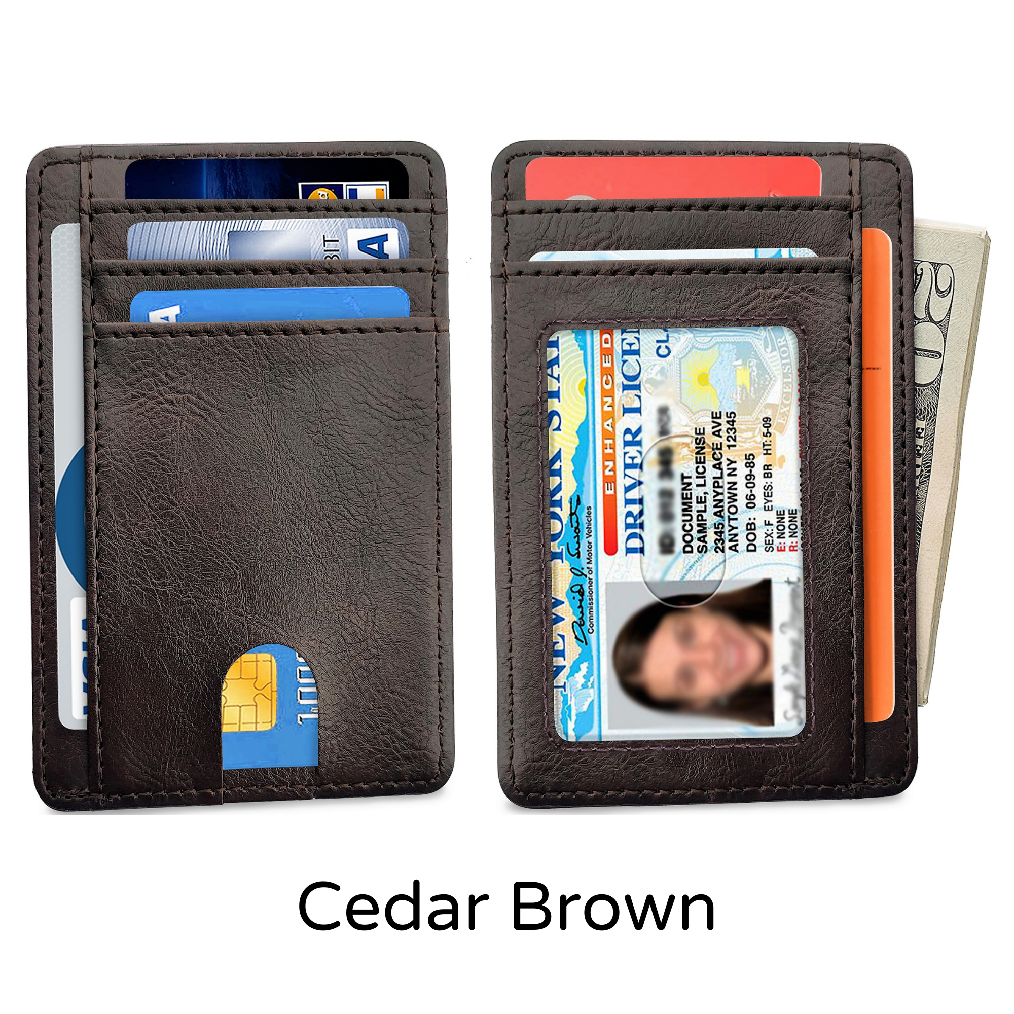 Ciana Slim Faux Leather Wallets For Men & Women