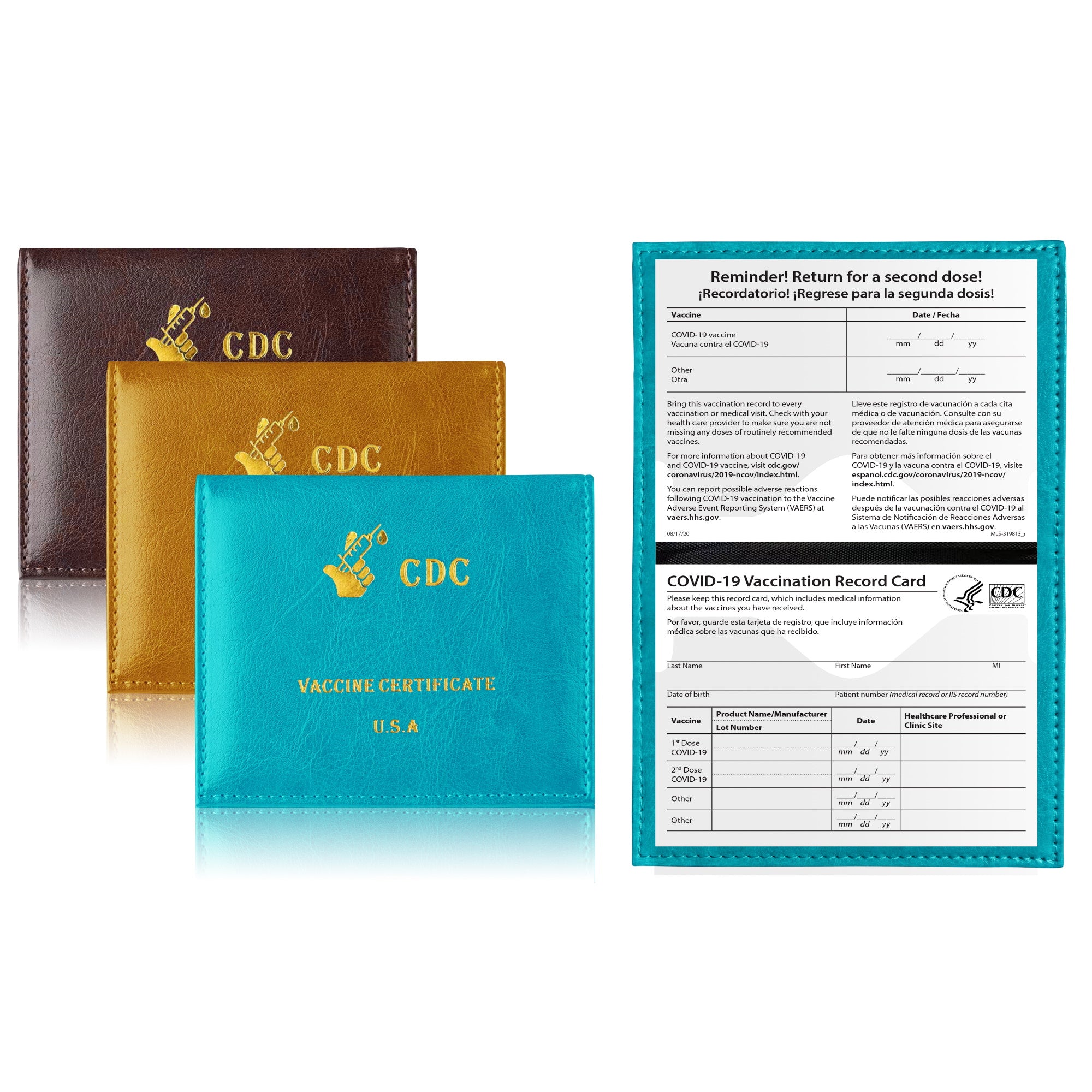 3-Pack: CDC Vaccination Record Holder