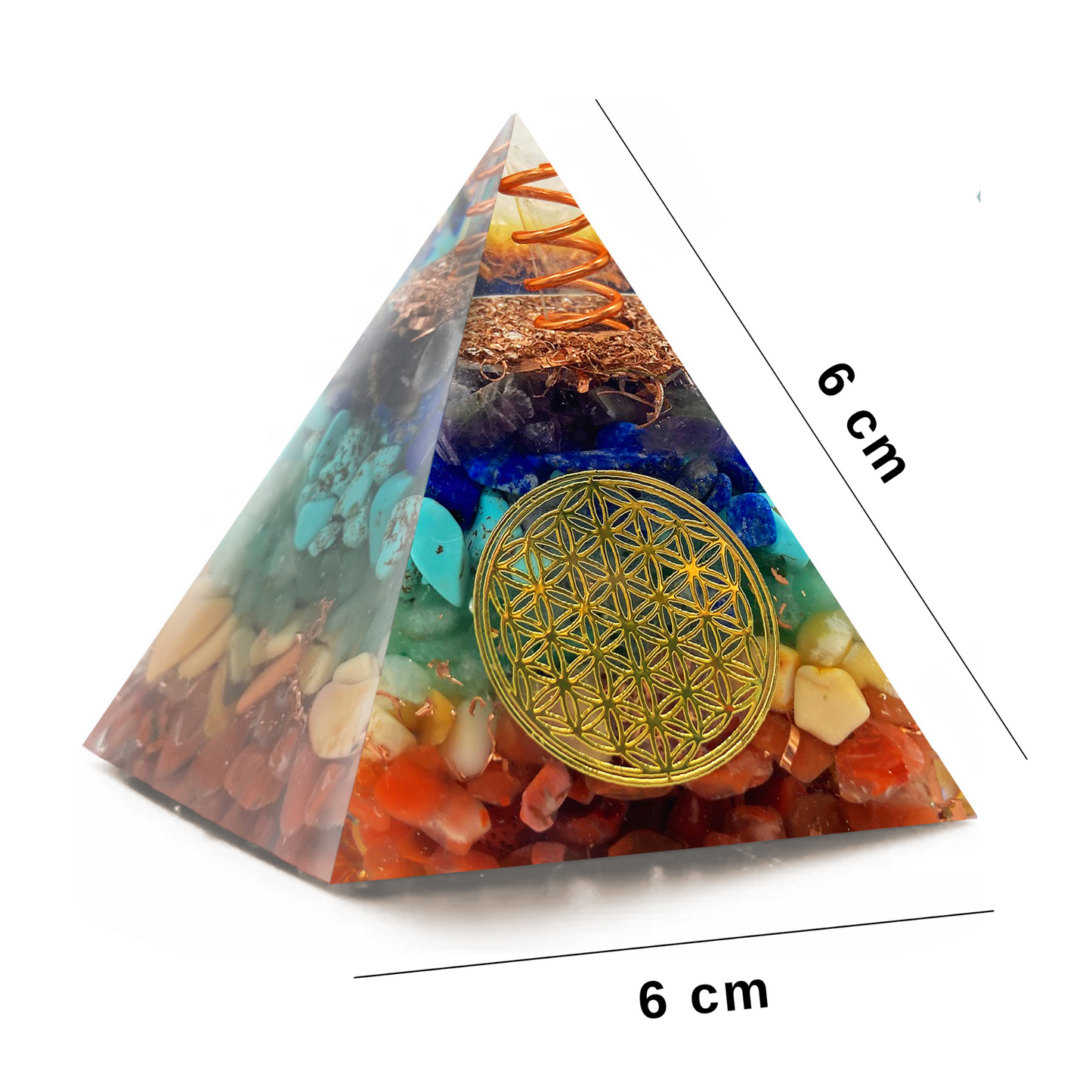 Orgone Pyramid Healing Crystal Stone Energy Generator