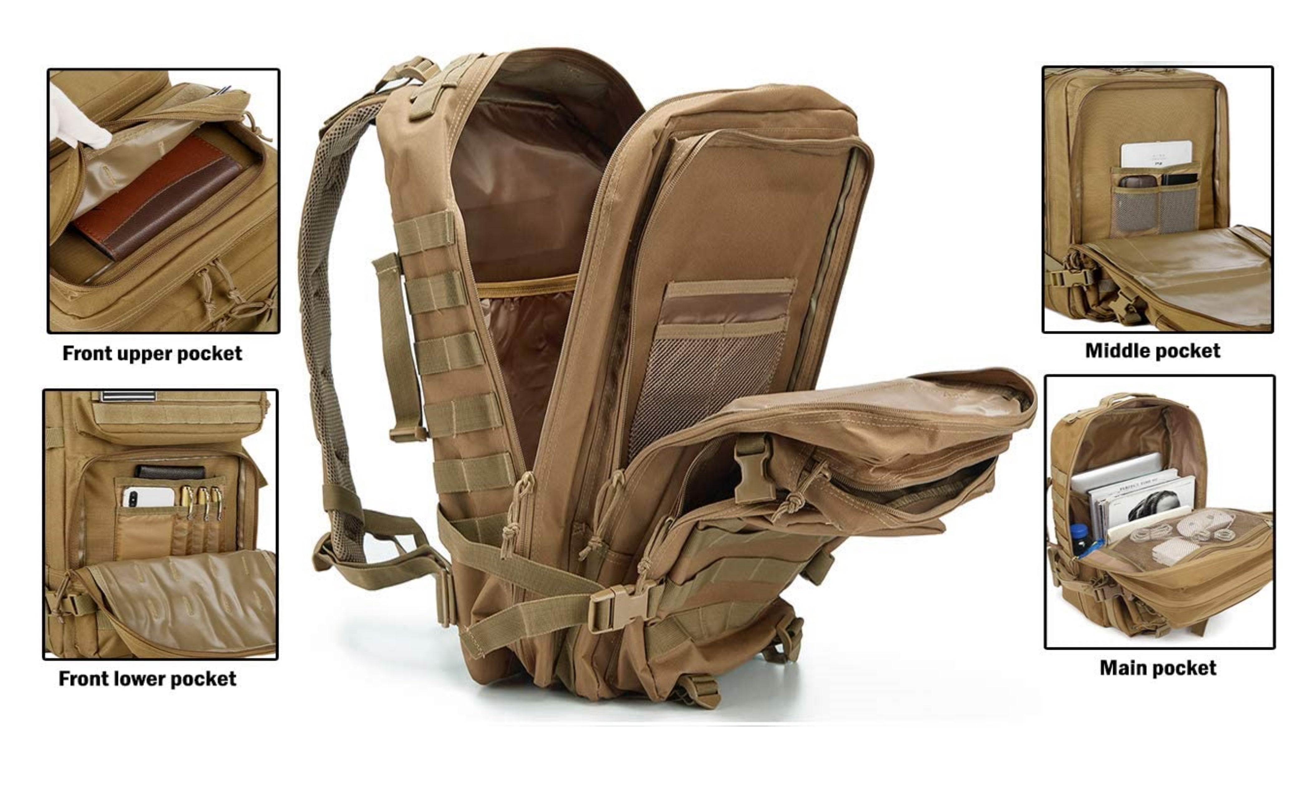 Large Military Tactical Backpack