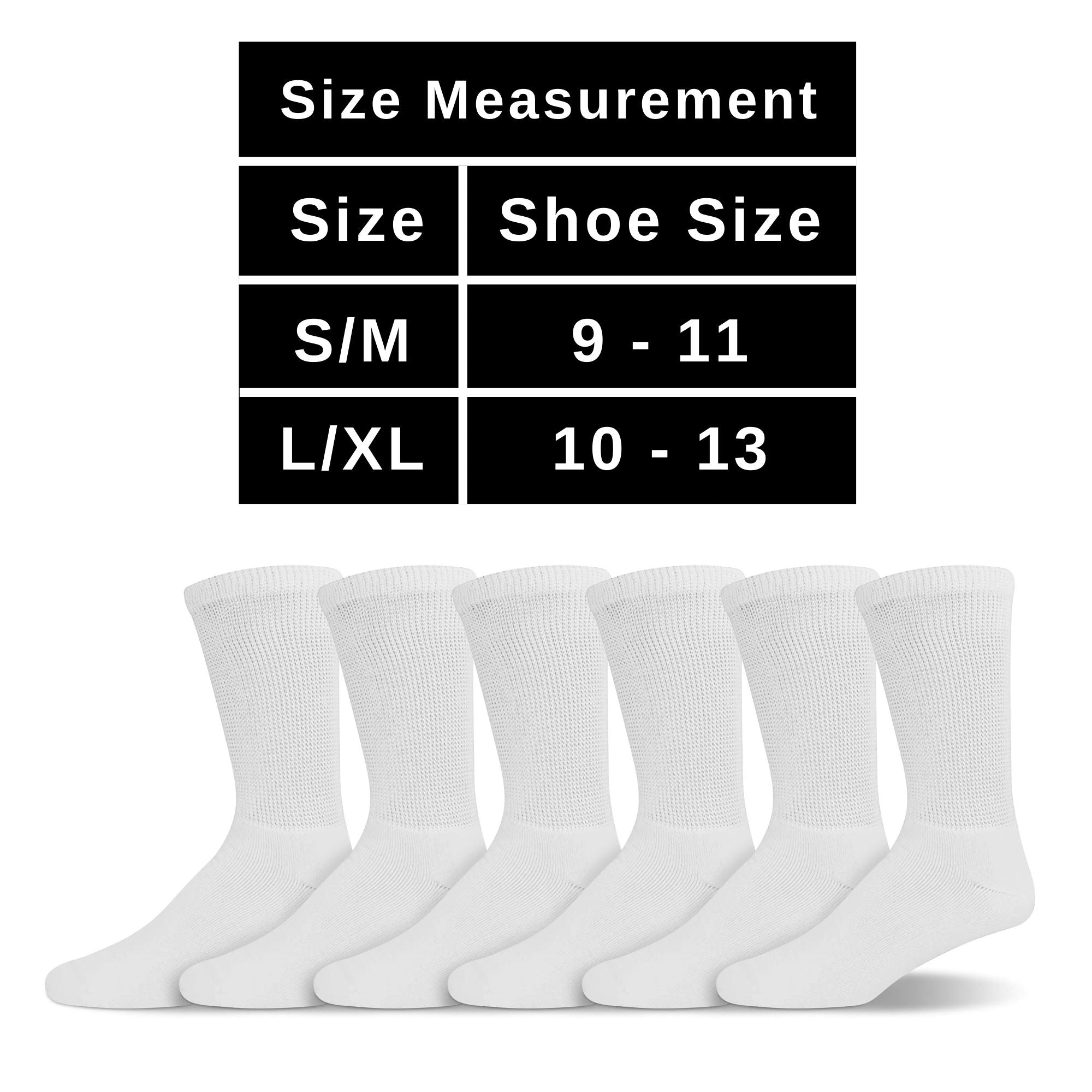 Diabetic Ankle Socks for Men and Women (6-Pack)