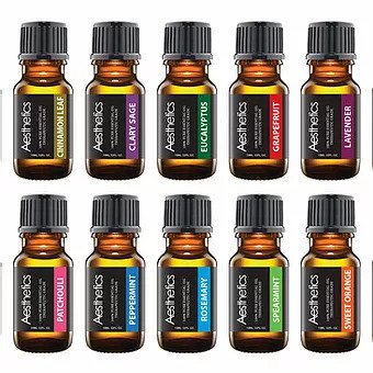 Aesthetics Naturals 100% Pure Therapeutic-Grade Essential Oils Set (14-Pack) 10ml