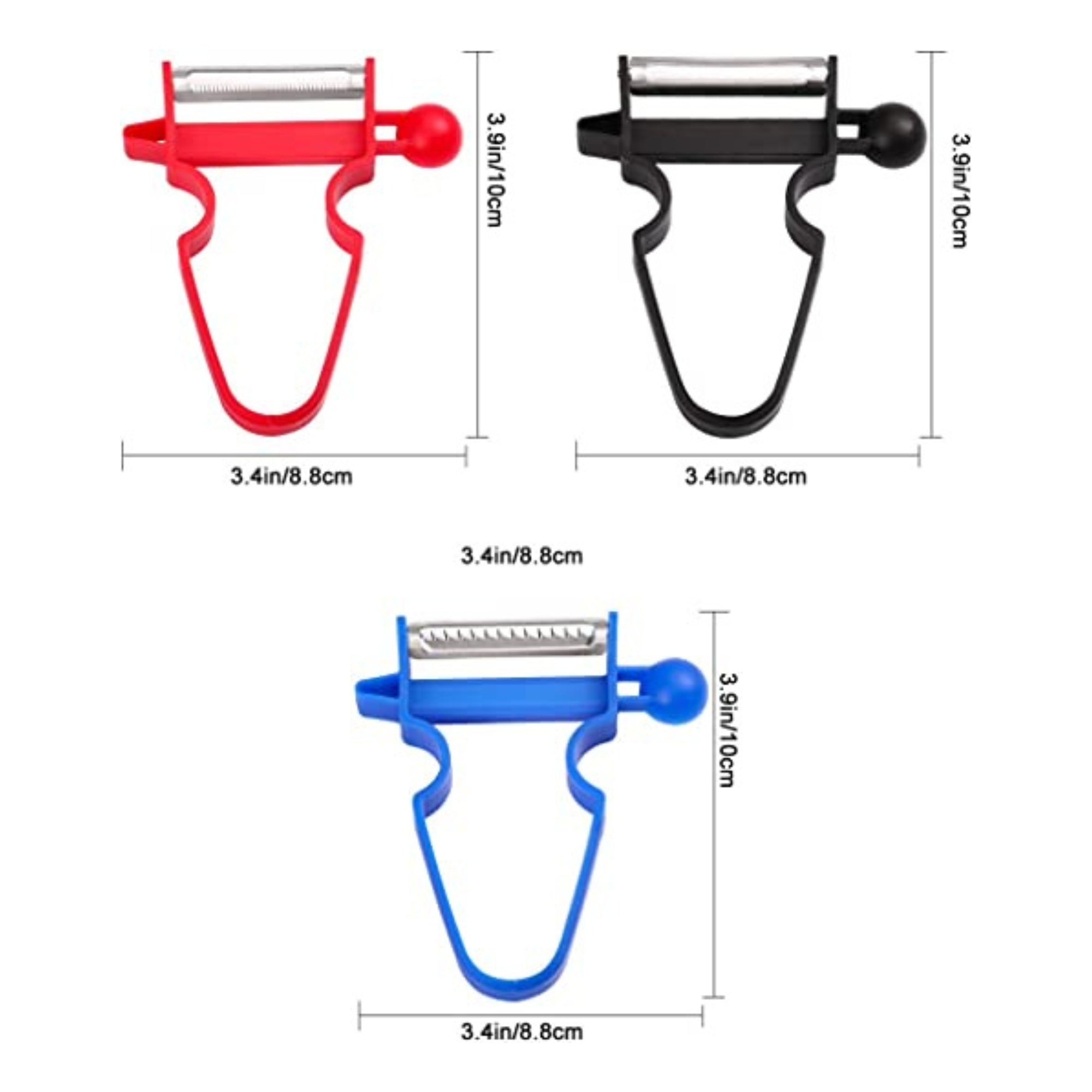 Set (3pcs) Kitchen Peeler with Ultra Sharp and Durable Stainless Steel Blade