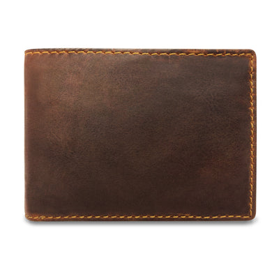 Large Genuine Leather RFID Blocking Bifold Wallet