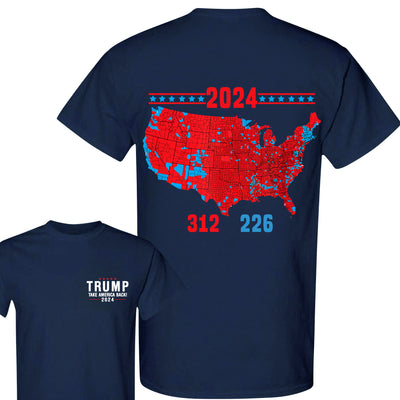 Unisex Graphic Tee Trump - 312-226 Print Double-Sided Casual T-Shirt