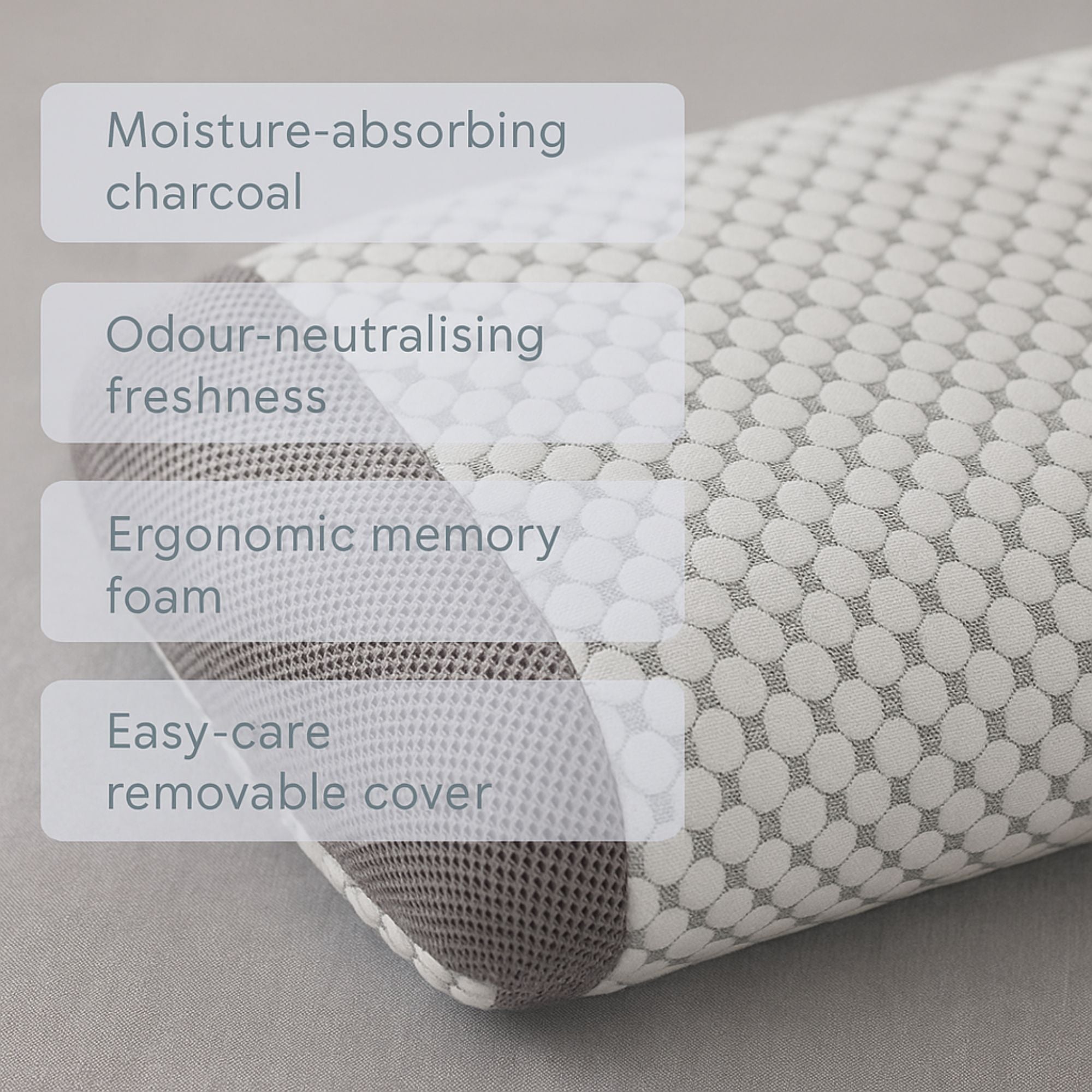 1-Pack Standard Size Memory Foam Pillow with Removable Cover – Supportive, Comfortable & Breathable for Better Sleep