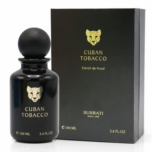 Surrati Cuban Tobacco 3.4 FL.OZ Perfume for Men and Women - Rich Smoky Long-Lasting Unisex Luxury Arabian Fragrance