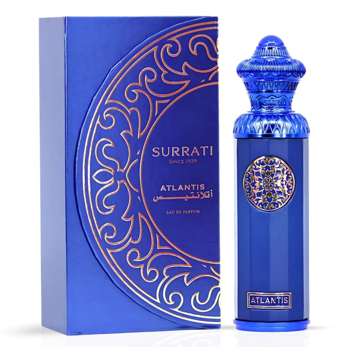 Surrati Heritage Atlantis 4.7 FL.OZ Perfume for Men and Women - Glass Bottle Long-Lasting Unisex Arabian Luxury Perfume Fragrance