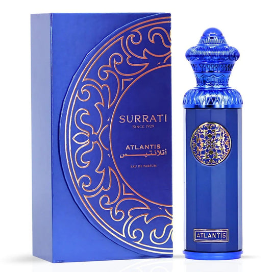 Surrati Heritage Atlantis 4.7 FL.OZ Perfume for Men and Women - Glass Bottle Long-Lasting Unisex Arabian Luxury Perfume Fragrance