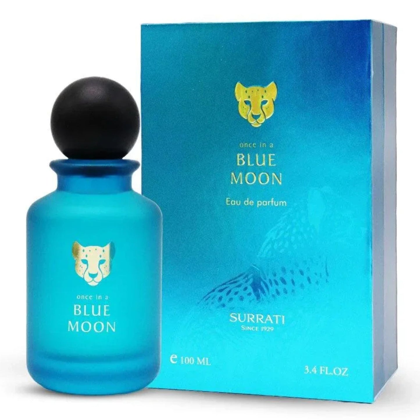 Surrati Once In A Blue Moon 3.4 FL.OZ Perfume for Men and Women - Glass Bottle Long-Lasting Unisex Perfume Arabian Luxury Fragrance