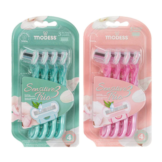 Women's Sensitive Triple-Blade Razor - Smooth Shaving, 3-Blade Lames, Gentle on Skin (4-Pack, 8-Pack or 16-Pack)