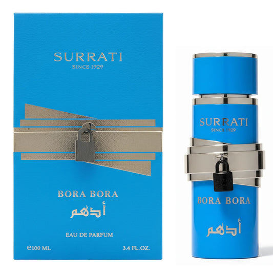 Surrati Bora Bora 3.4 FL.OZ Perfume for Men and Women - Long-Lasting Unisex Perfume Fresh Arabian Luxury Fragrance