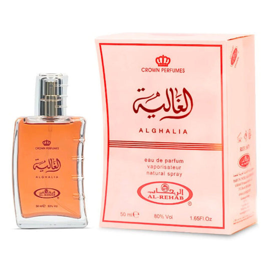 Al-Rehab AlGhalia Perfume 50ml for Women - Lightweight Aromatic Spray with Fresh Long-Lasting Scent for Daily Wear