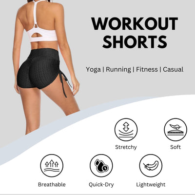 Womens High-Waist & Scrunch Butt Lifting Sexy Yoga Shorts High Waist Elastic Active Hot Workout Shorts