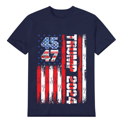 Unisex Graphic Tee Trump-4547-Flag Print Casual T-Shirt