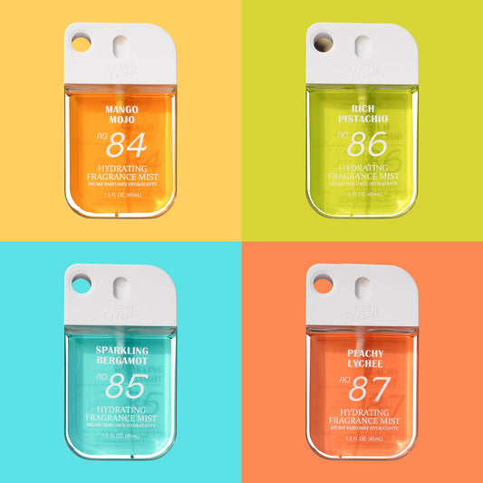 4-Pack Hydrating Fragrance Mist Set 1.5 FL.OZ (45ml) | Refreshing Body & Hair Spritz | Lightweight & Long-Lasting Scent | Perfect for Daily Use