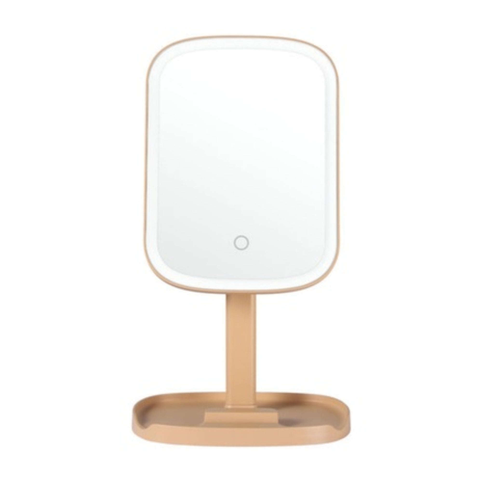Rechargeable LED Makeup Touchscreen Vanity Mirror with Base Storage