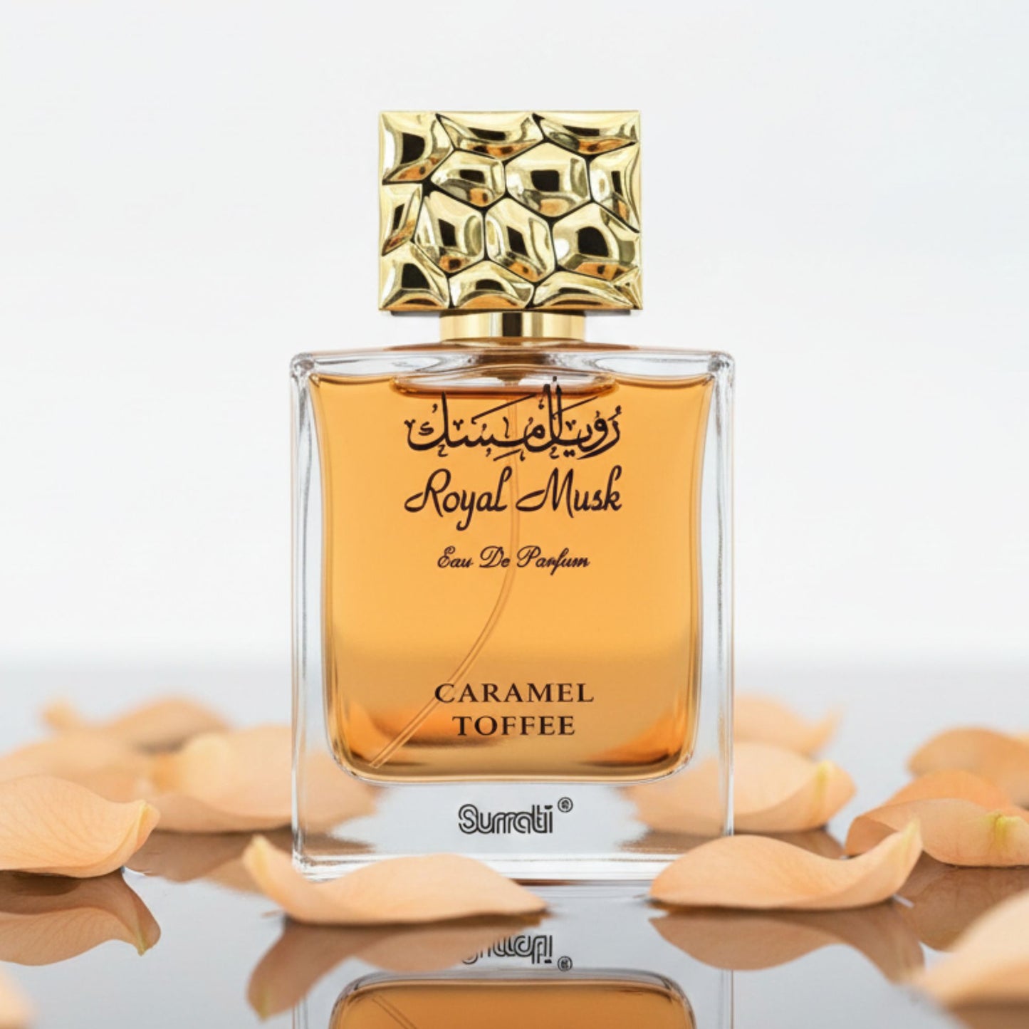 Surrati Royal Musk Caramel Toffee 3.4 FL.OZ Perfume for Men and Women - Rich Musk Blend, Creamy Sweet Aroma, Long-Lasting Unisex Scent