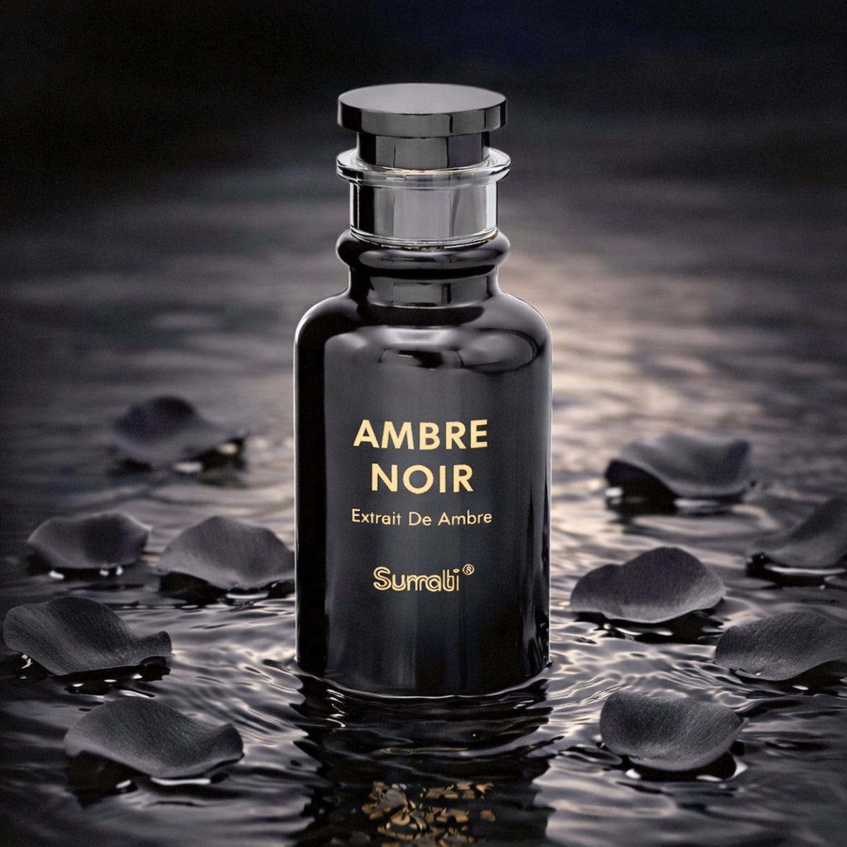 Surrati Ambre Noir 3.4 FL.OZ Perfume for Men and Women - Elegant Glass Bottle Long-Lasting Unisex Arabian Luxury Perfume