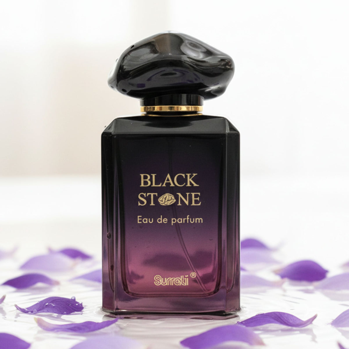 Surrati Black Stone 3.4 FL.OZ Perfume for Men and Women - Premium Glass Spray Long-Lasting Perfume Arabian Luxury Scent