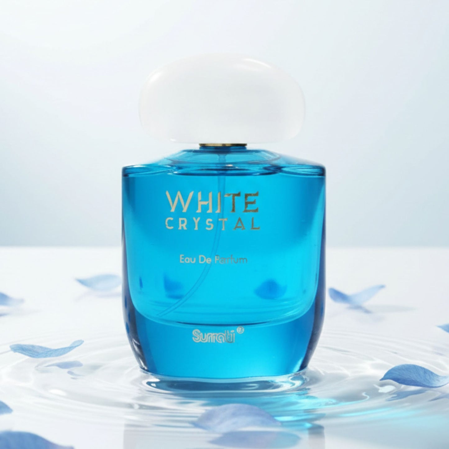 Surrati White Crystal 3.4 FL.OZ Perfume for Men and Women - Glass Perfume Long-Lasting Unisex Fragrance Luxury Arabian Scent