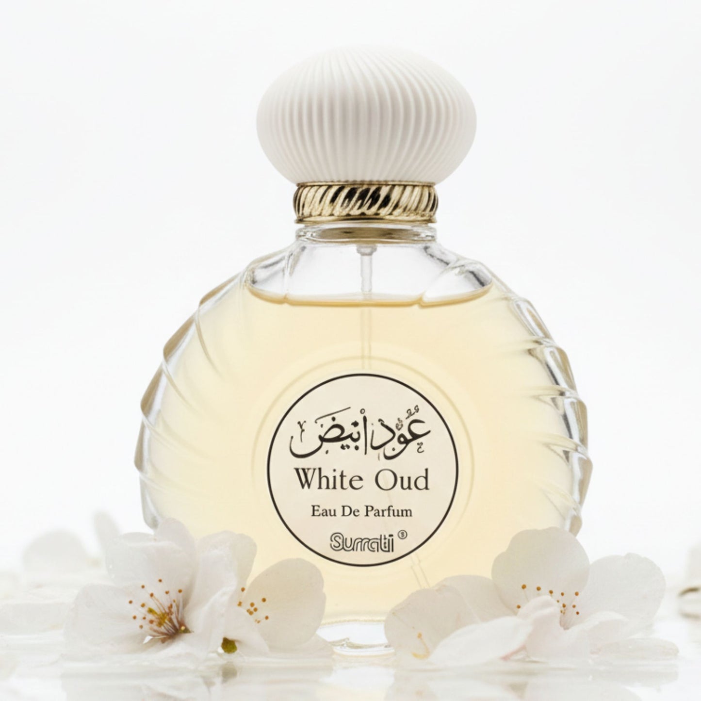 Surrati White Oud 3.4 FL.OZ Perfume for Men and Women - Glass Spray Bottle Perfume Smooth Oud Long-Lasting Unisex Arabian Perfume