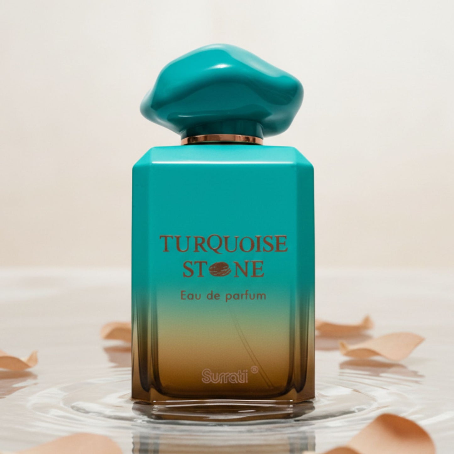 Surrati Turquoise Stone 3.4 FL.OZ Perfume for Men and Women - Decorative Glass Bottle Perfume Premium Long-Lasting Unisex Arabian Luxury Fragrance